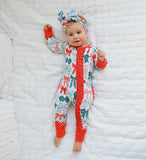 Belle Bows Ruffle Zip Christmas  Bamboo