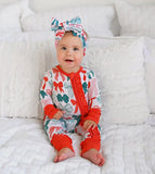 Belle Bows Ruffle Zip Christmas  Bamboo