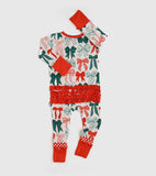 Belle Bows Ruffle Zip Christmas  Bamboo