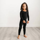 Black two piece pajama set