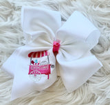 Cotton Candy Cart embroidered luxury bow