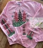 Faux sequin Trees Christmas sweatshirt
