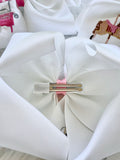 Cotton Candy Cart embroidered luxury bow