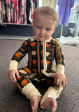Vintage pumpkin bamboo zipper sleeper