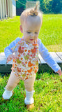 Fall Chickens knot bummie overalls
