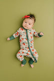 Vintage Strawberry Bamboo zipper sleeper