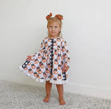 Lilith Pumpkin Button Dress