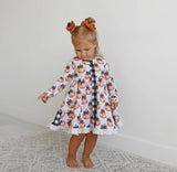 Lilith Pumpkin Button Dress