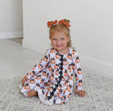 Lilith Pumpkin Button Dress