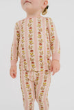 Vintage Floral Stripe Bamboo Set
