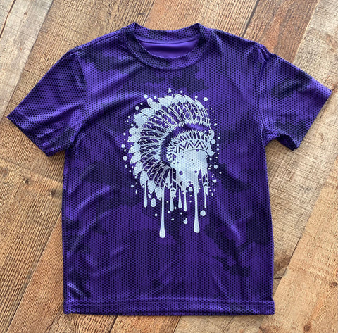 Dripping headdress Purple Camo dot dri fit