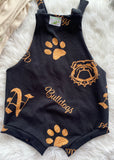 Bulldog knot bummies overalls