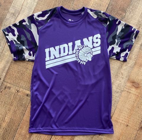 Indians Camo Sleeve Dri fit