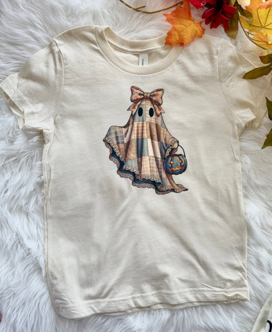 Plaid Ghost tee