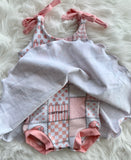 Pink Carhart Skye skirted bodysuit