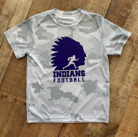 Indian football grey Camo dot dri fit