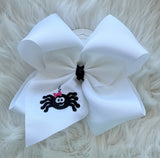 Spider embroidered luxury bow