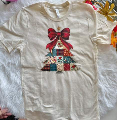 Plaid Tree Christmas Tee