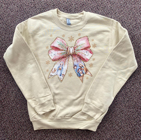 Nativity Bow sweatshirt