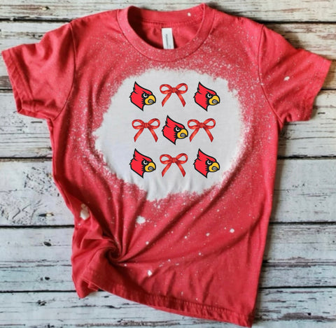 Cardinals Coquette bleached tee