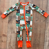 Halloween patchwork bamboo zipper sleeper