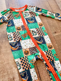 Halloween patchwork bamboo zipper sleeper