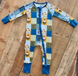 Fishing patchwork bamboo zipper sleeper