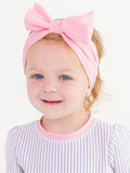 Pink Swim Bow Headband -one size fits most
