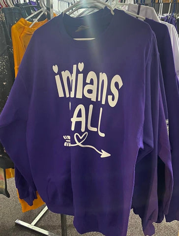 Indians y’all adult sweatshirt
