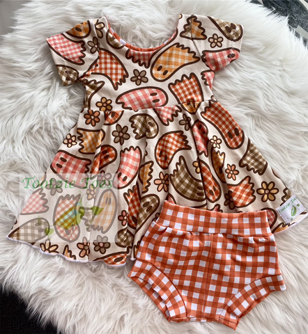 Gingham Ghost babydoll and bummies