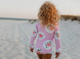 Pink floral swimsuit